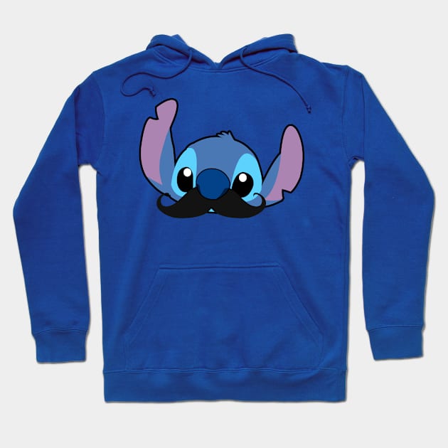 Stitch Mustache Hoodie by LuisP96